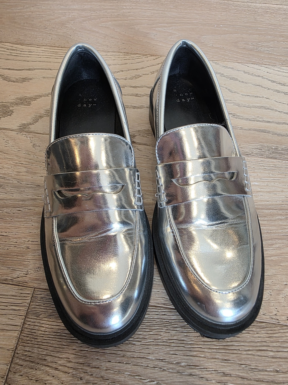 Silver Metallic Penny Loafers - A New Day